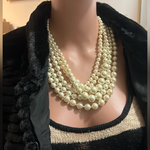 J.CREW PEARL TWISTED HAMMOCK NECKLACE - Picture 7 of 14